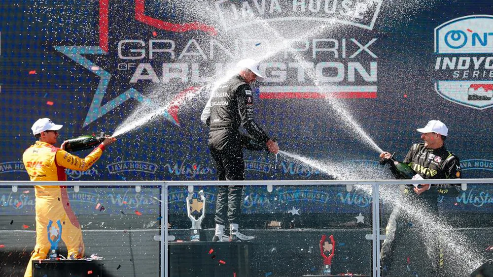 INDYCAR official Arlington podium reference photograph