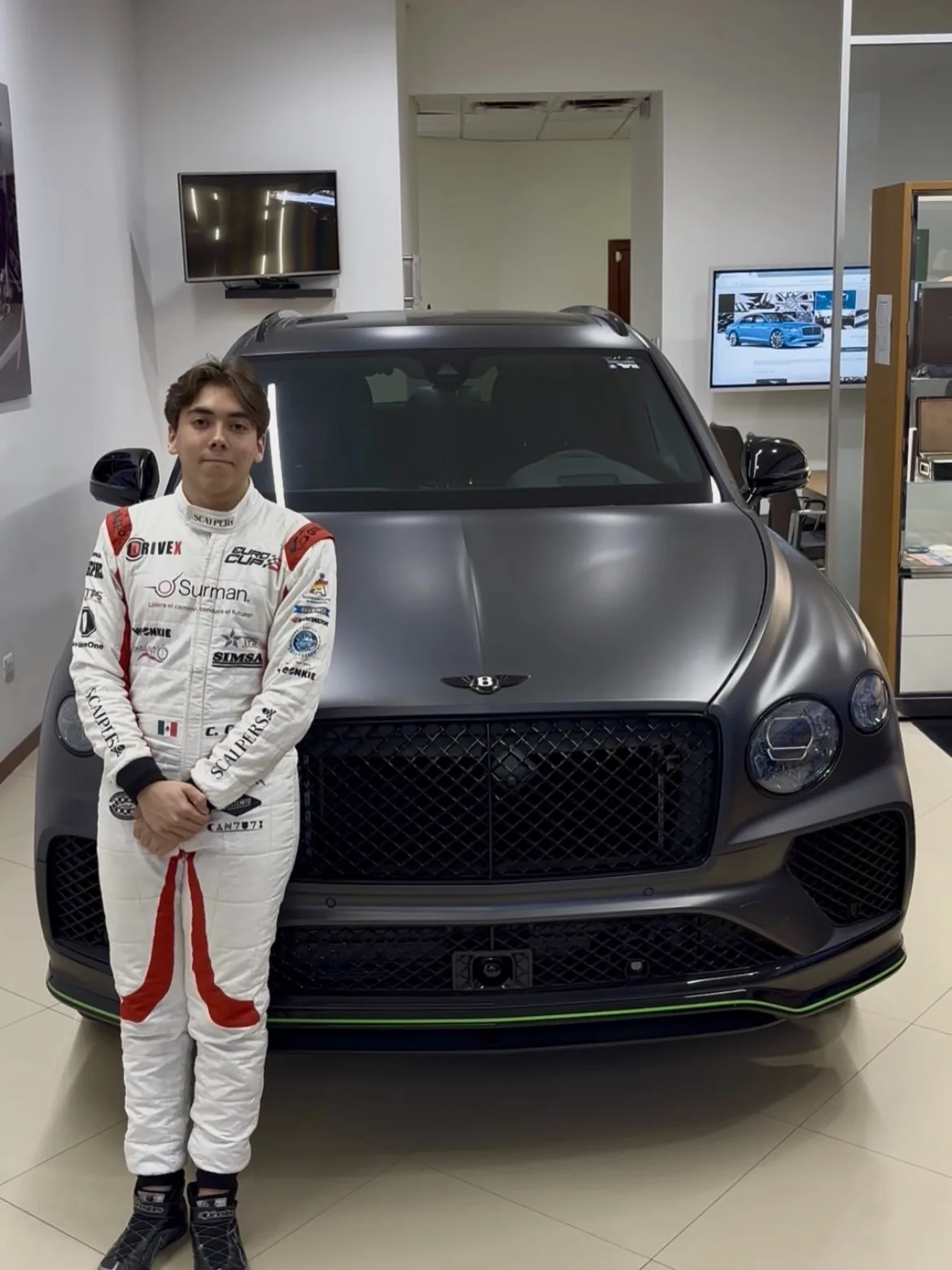 Cristian Cantú in the Bentley Mexico campaign