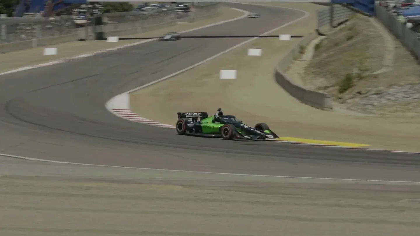 Racing footage used as creative context
