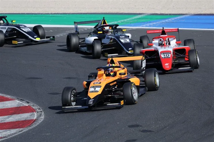 Italian F4 field racing at Misano