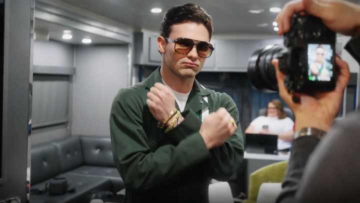 Pato O’Ward on the set of his FOX commercial
